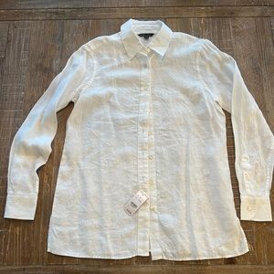 Women’s Brooks brothers, size 2 linen shirt, new with tags